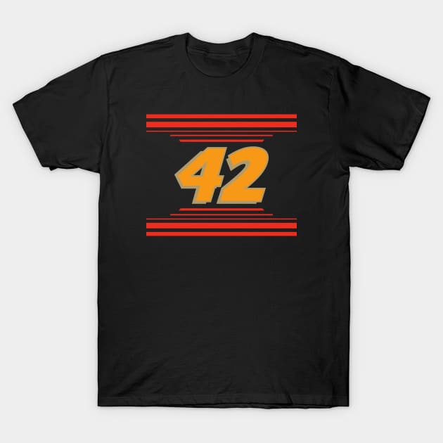 John Hunter Nemechek #42 2024 NASCAR Design T-Shirt by AR Designs 